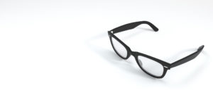 3d rendering nice shape black eyeglasses in white background VisualEyes based out of Ankeny Iowa, IA 50023