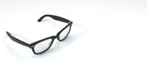 3d rendering nice shape black eyeglasses in white background VisualEyes based out of Ankeny Iowa, IA 50023